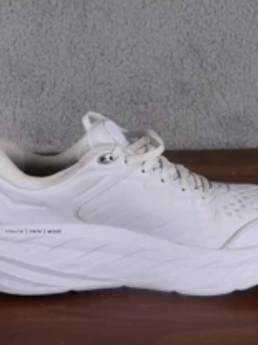 Hoka White Athletic Walking Shoes